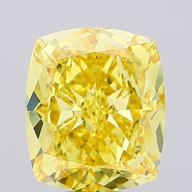 Loose Diamond - CUSHION MODIFIED 10.58ct Fancy Vivid Yellow VS1: Loose Diamond - CUSHION MODIFIED 10.58ct Fancy Vivid Yellow VS1 Source: This is a real non-mined Diamond that has been grown in a lab Shape: CUSHION MODIFIED Carats: 10.58 Color: Fancy Vivid Yellow Ce