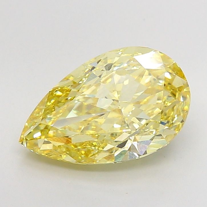 Loose Diamond - PEAR 5.01ct Fancy Intense Yellow VS2: Loose Diamond - PEAR 5.01ct Fancy Intense Yellow VS2 Source: This is a real non-mined Diamond that has been grown in a lab Shape: PEAR Carats: 5.01 Color: Fancy Intense Yellow Certification: IGI Video
