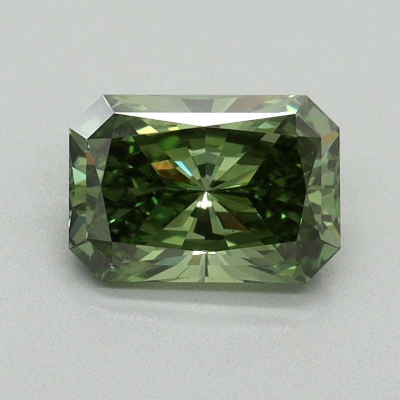 Loose Diamond - RADIANT 1.01ct Fancy Vivid Green VS1: Loose Diamond - RADIANT 1.01ct Fancy Vivid Green VS1 Source: This is a real non-mined Diamond that has been grown in a lab Shape: RADIANT Carats: 1.01 Color: Fancy Vivid Green Certification: IGI Video
