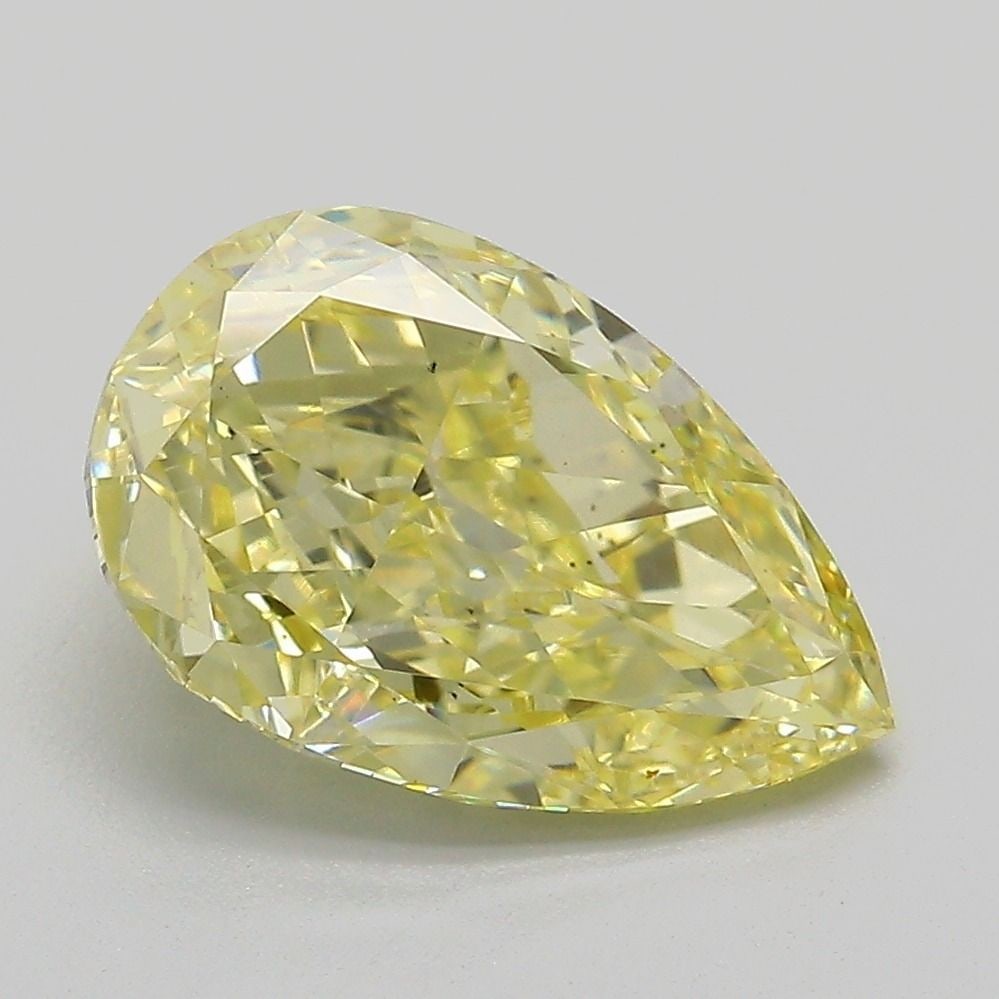 Loose Diamond - PEAR 3.04ct Fancy Intense Yellow VS2: Loose Diamond - PEAR 3.04ct Fancy Intense Yellow VS2 Source: This is a real non-mined Diamond that has been grown in a lab Shape: PEAR Carats: 3.04 Color: Fancy Intense Yellow Certification: IGI Video
