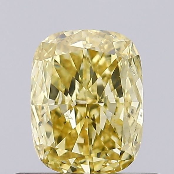 Loose Diamond - CUSHION MODIFIED 0.51ct Fancy Intense Yellow VS2: Loose Diamond - CUSHION MODIFIED 0.51ct Fancy Intense Yellow VS2 Source: This is a real non-mined Diamond that has been grown in a lab Shape: CUSHION MODIFIED Carats: 0.51 Color: Fancy Intense Yellow