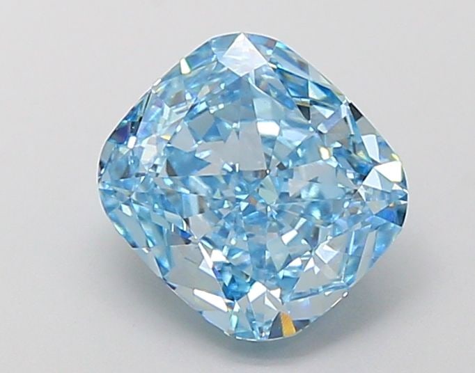 Loose Diamond - CUSHION BRILLIANT 3.52ct Fancy Vivid Blue VS1: Loose Diamond - CUSHION BRILLIANT 3.52ct Fancy Vivid Blue VS1 Source: This is a real non-mined Diamond that has been grown in a lab Shape: CUSHION BRILLIANT Carats: 3.52 Color: Fancy Vivid Blue Certif
