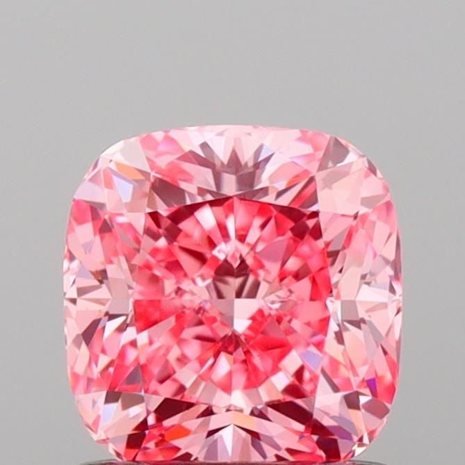 Loose Diamond - CUSHION MODIFIED 1.06ct Fancy Vivid Pink VS1: Loose Diamond - CUSHION MODIFIED 1.06ct Fancy Vivid Pink VS1 Source: This is a real non-mined Diamond that has been grown in a lab Shape: CUSHION MODIFIED Carats: 1.06 Color: Fancy Vivid Pink Certific