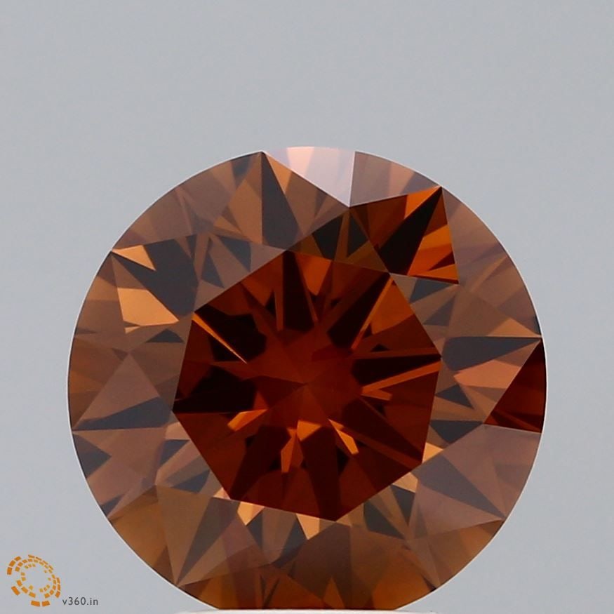 Loose Diamond - ROUND 4.04ct Fancy Orange Brown VS1 (1 of 1)