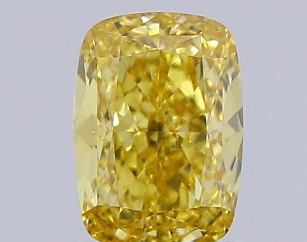 Loose Diamond - CUSHION MODIFIED 1.08ct Fancy Vivid Yellow VS1: Loose Diamond - CUSHION MODIFIED 1.08ct Fancy Vivid Yellow VS1 Source: This is a real non-mined Diamond that has been grown in a lab Shape: CUSHION MODIFIED Carats: 1.08 Color: Fancy Vivid Yellow Cert