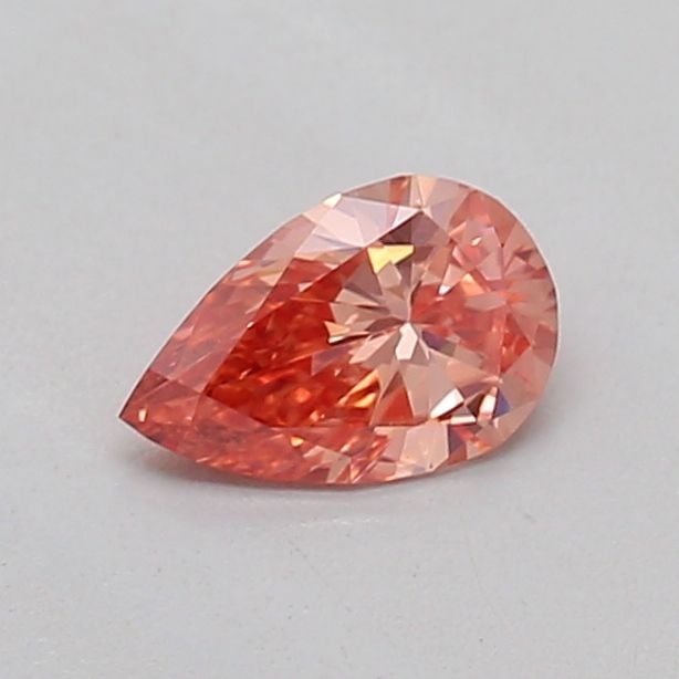 Loose Diamond - PEAR 0.22ct Fancy Vivid Brownish Orange VVS2: Loose Diamond - PEAR 0.22ct Fancy Vivid Brownish Orange VVS2 Source: This is a real non-mined Diamond that has been grown in a lab Shape: PEAR Carats: 0.22 Color: Fancy Vivid Brownish Orange Certifica