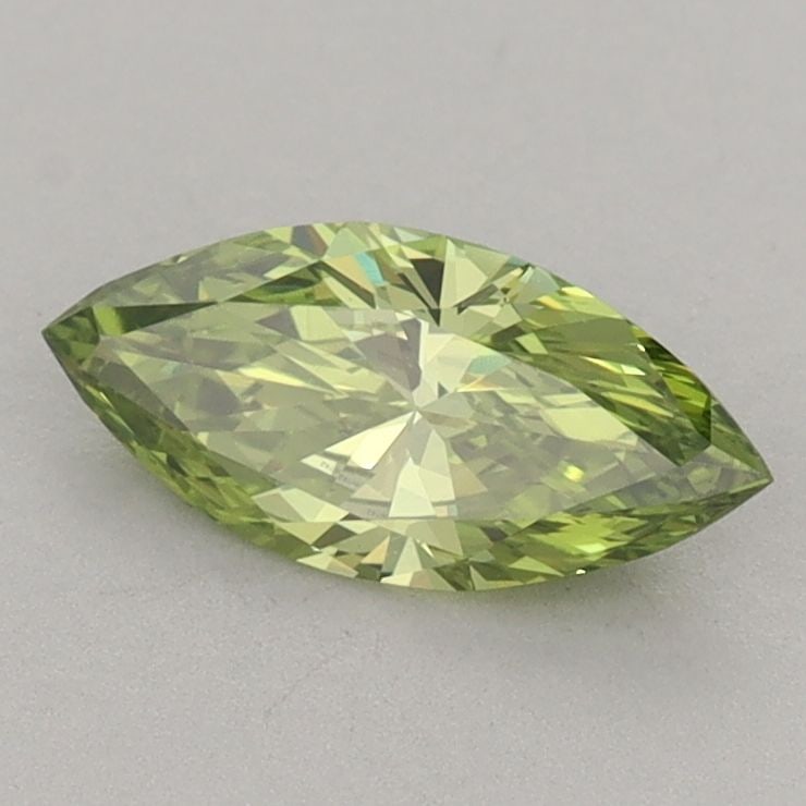 Loose Diamond - MARQUISE 0.65ct Fancy Vivid Green VS1: Loose Diamond - MARQUISE 0.65ct Fancy Vivid Green VS1 Source: This is a real non-mined Diamond that has been grown in a lab Shape: MARQUISE Carats: 0.65 Color: Fancy Vivid Green Certification: IGI Vid