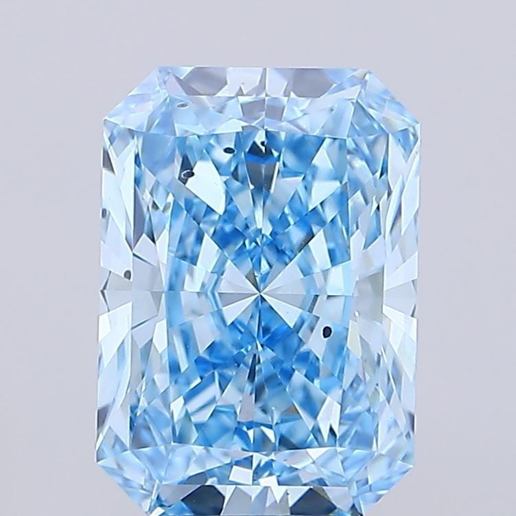Loose Diamond - RADIANT 5.08ct Fancy Vivid Blue SI1: Loose Diamond - RADIANT 5.08ct Fancy Vivid Blue SI1 Source: This is a real non-mined Diamond that has been grown in a lab Shape: RADIANT Carats: 5.08 Color: Fancy Vivid Blue Certification: IGI Video: