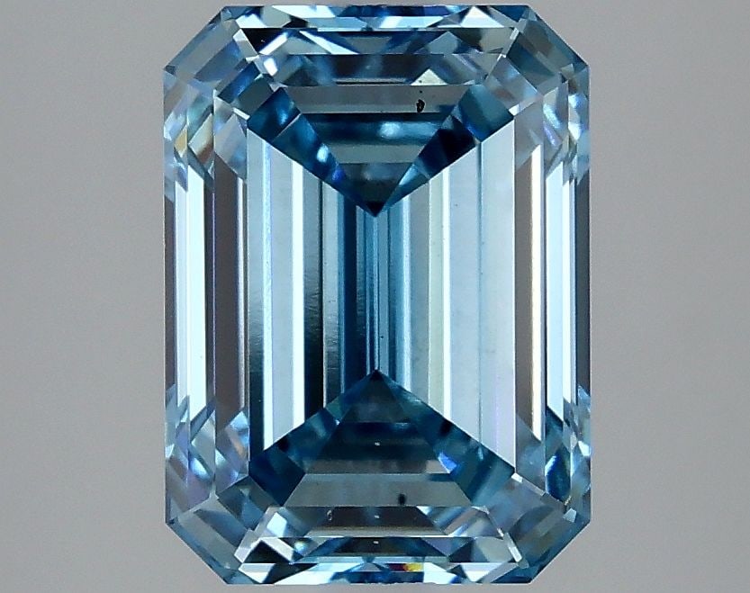 Loose Diamond - EMERALD 3.15ct Fancy Vivid Blue VS2 (1 of 1)