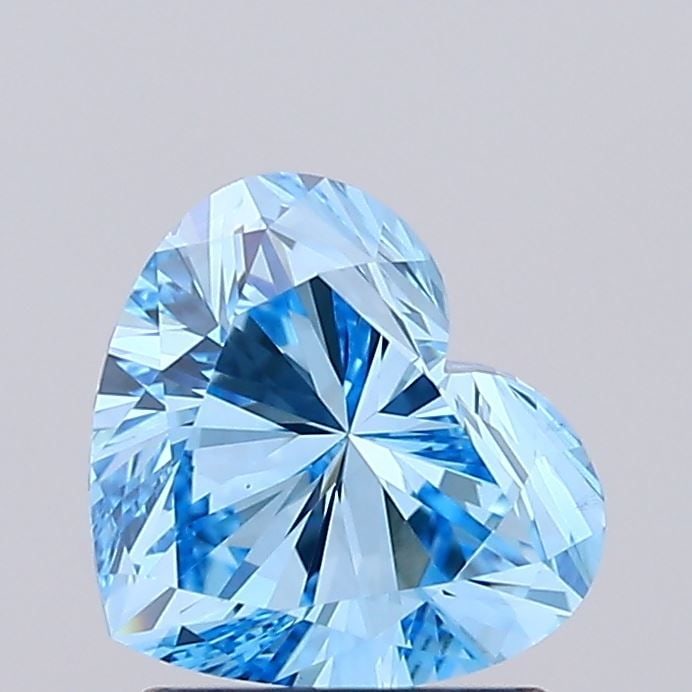 Loose Diamond - HEART 1.5ct Fancy Vivid Blue VS1: Loose Diamond - HEART 1.5ct Fancy Vivid Blue VS1 Source: This is a real non-mined Diamond that has been grown in a lab Shape: HEART Carats: 1.5 Color: Fancy Vivid Blue Certification: IGI Video:
