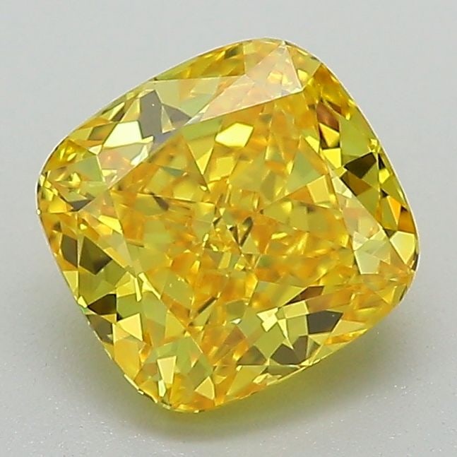 Loose Diamond - CUSHION MODIFIED 1.61ct Fancy Vivid Yellow VS2: Loose Diamond - CUSHION MODIFIED 1.61ct Fancy Vivid Yellow VS2 Source: This is a real non-mined Diamond that has been grown in a lab Shape: CUSHION MODIFIED Carats: 1.61 Color: Fancy Vivid Yellow Cert