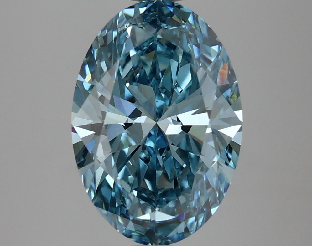 Loose Diamond - OVAL 2.96ct Fancy Vivid Blue VS2: Loose Diamond - OVAL 2.96ct Fancy Vivid Blue VS2 Source: This is a real non-mined Diamond that has been grown in a lab Shape: OVAL Carats: 2.96 Color: Fancy Vivid Blue Certification: IGI Video: