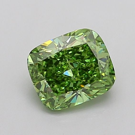 Loose Diamond - CUSHION MODIFIED 1.52ct Fancy Vivid Green VS1: Loose Diamond - CUSHION MODIFIED 1.52ct Fancy Vivid Green VS1 Source: This is a real non-mined Diamond that has been grown in a lab Shape: CUSHION MODIFIED Carats: 1.52 Color: Fancy Vivid Green Certif