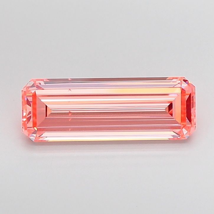 Loose Diamond - EMERALD 4.24ct Fancy Vivid Pink SI1: Loose Diamond - EMERALD 4.24ct Fancy Vivid Pink SI1 Source: This is a real non-mined Diamond that has been grown in a lab Shape: EMERALD Carats: 4.24 Color: Fancy Vivid Pink Certification: IGI Video: