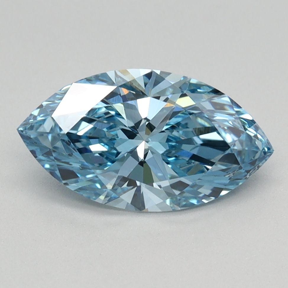 Loose Diamond - MARQUISE 1.24ct Fancy Vivid Blue VS1: Loose Diamond - MARQUISE 1.24ct Fancy Vivid Blue VS1 Source: This is a real non-mined Diamond that has been grown in a lab Shape: MARQUISE Carats: 1.24 Color: Fancy Vivid Blue Certification: IGI Video