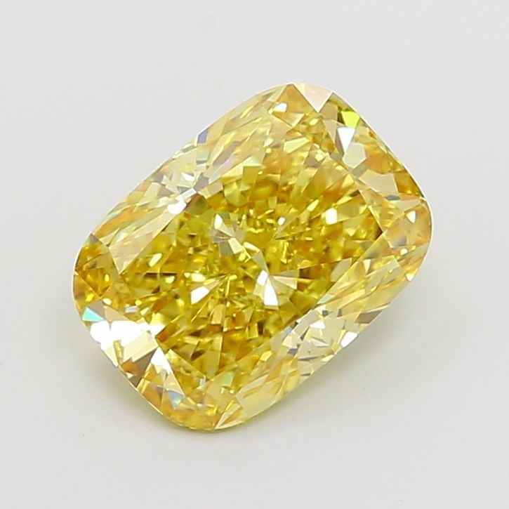 Loose Diamond - CUSHION MODIFIED 3.77ct Fancy Intense Yellow VS1: Loose Diamond - CUSHION MODIFIED 3.77ct Fancy Intense Yellow VS1 Source: This is a real non-mined Diamond that has been grown in a lab Shape: CUSHION MODIFIED Carats: 3.77 Color: Fancy Intense Yellow