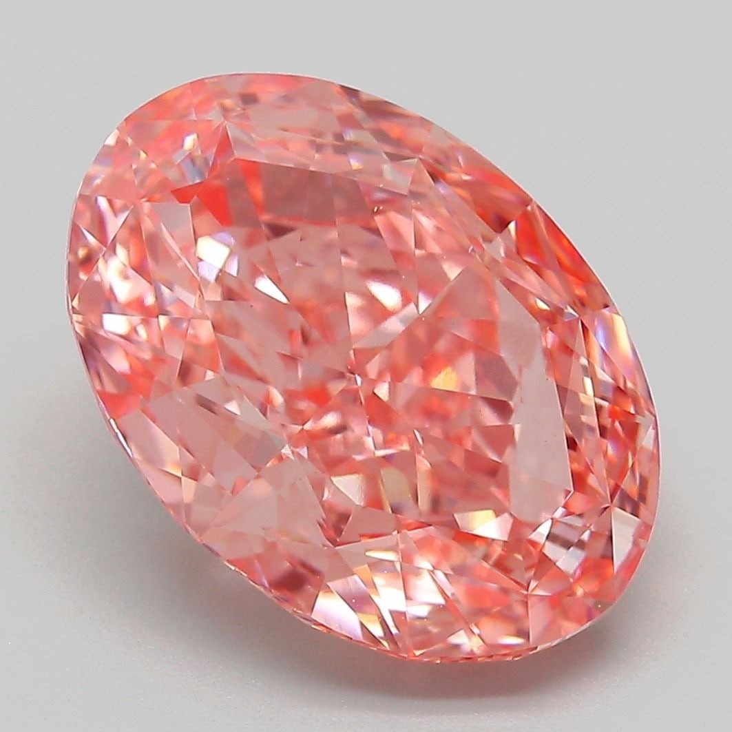 Loose Diamond - OVAL 6.33ct Fancy Vivid Pink VS1: Loose Diamond - OVAL 6.33ct Fancy Vivid Pink VS1 Source: This is a real non-mined Diamond that has been grown in a lab Shape: OVAL Carats: 6.33 Color: Fancy Vivid Pink Certification: IGI Video: