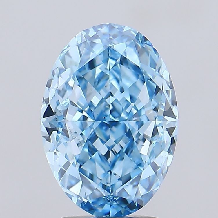 Loose Diamond - OVAL 4.02ct Fancy Vivid Blue VS2: Loose Diamond - OVAL 4.02ct Fancy Vivid Blue VS2 Source: This is a real non-mined Diamond that has been grown in a lab Shape: OVAL Carats: 4.02 Color: Fancy Vivid Blue Certification: IGI Video: