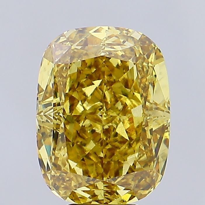 Loose Diamond - CUSHION MODIFIED 8.16ct Fancy Vivid Brownish Yellow SI1: Loose Diamond - CUSHION MODIFIED 8.16ct Fancy Vivid Brownish Yellow SI1 Source: This is a real non-mined Diamond that has been grown in a lab Shape: CUSHION MODIFIED Carats: 8.16 Color: Fancy Vivid Br