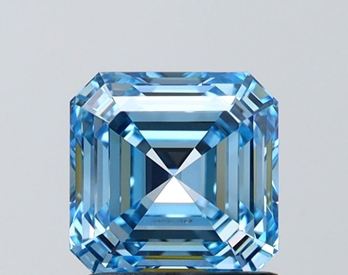 Loose Diamond - ASSCHER 1.52ct Fancy Vivid Blue VS1: Loose Diamond - ASSCHER 1.52ct Fancy Vivid Blue VS1 Source: This is a real non-mined Diamond that has been grown in a lab Shape: ASSCHER Carats: 1.52 Color: Fancy Vivid Blue Certification: IGI Video:
