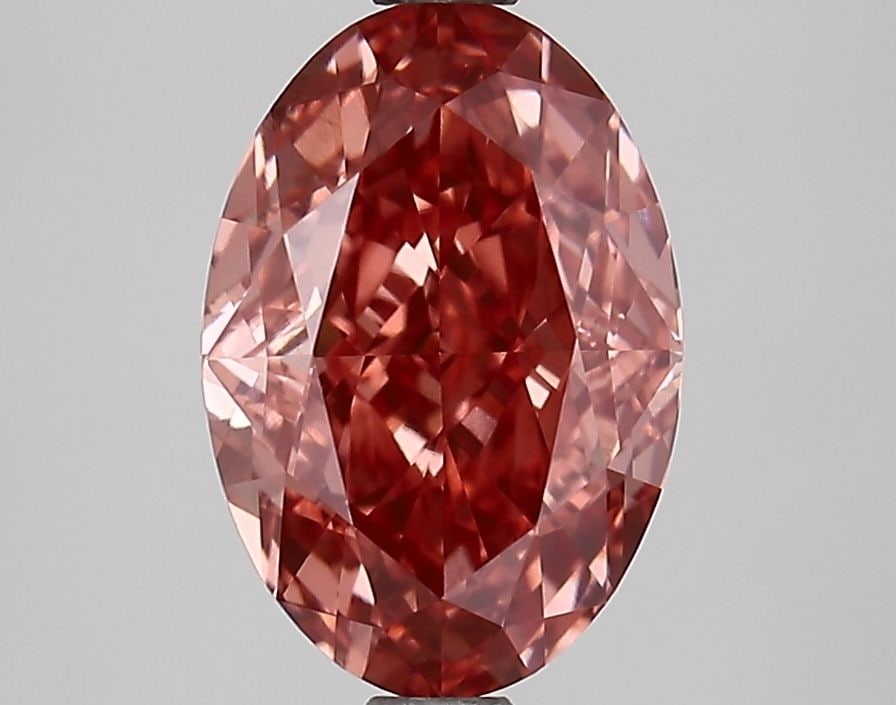 Loose Diamond - OVAL 2.5ct Fancy Vivid Brownish Pink VVS2: Loose Diamond - OVAL 2.5ct Fancy Vivid Brownish Pink VVS2 Source: This is a real non-mined Diamond that has been grown in a lab Shape: OVAL Carats: 2.5 Color: Fancy Vivid Brownish Pink