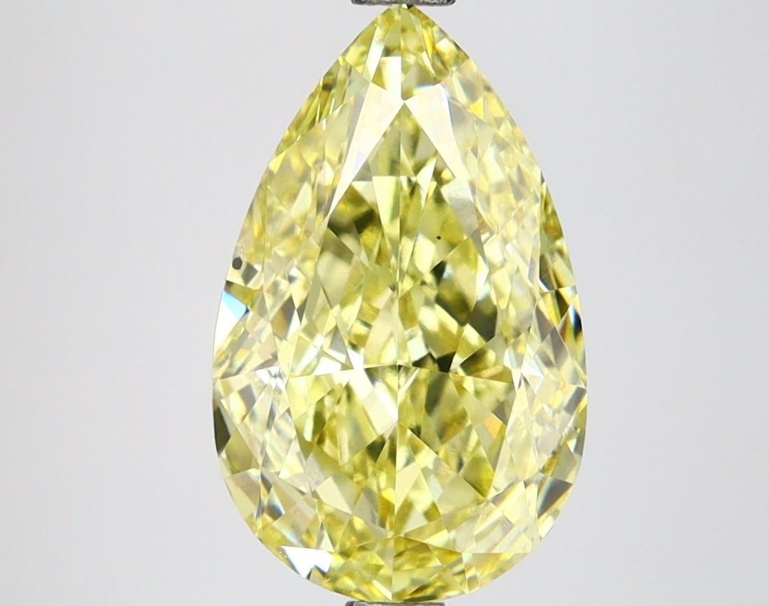 Loose Diamond - PEAR 3.27ct Fancy Intense Yellow VS2: Loose Diamond - PEAR 3.27ct Fancy Intense Yellow VS2 Source: This is a real non-mined Diamond that has been grown in a lab Shape: PEAR Carats: 3.27 Color: Fancy Intense Yellow Certification: IGI Video