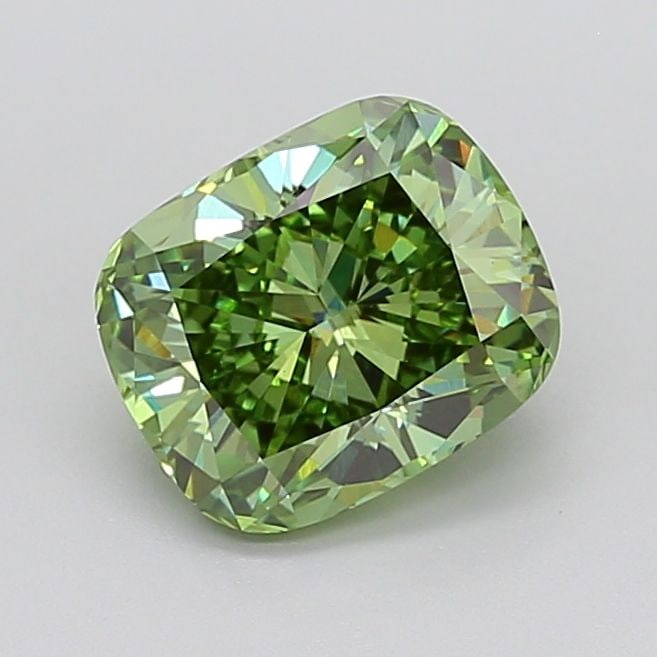 Loose Diamond - CUSHION MODIFIED 3.25ct Fancy Vivid Green VS1: Loose Diamond - CUSHION MODIFIED 3.25ct Fancy Vivid Green VS1 Source: This is a real non-mined Diamond that has been grown in a lab Shape: CUSHION MODIFIED Carats: 3.25 Color: Fancy Vivid Green Certif