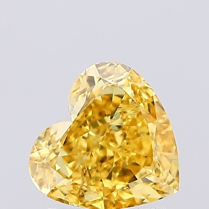 Loose Diamond - HEART 1.33ct Fancy Vivid Yellow VVS2: Loose Diamond - HEART 1.33ct Fancy Vivid Yellow VVS2 Source: This is a real non-mined Diamond that has been grown in a lab Shape: HEART Carats: 1.33 Color: Fancy Vivid Yellow Certification: IGI Video: