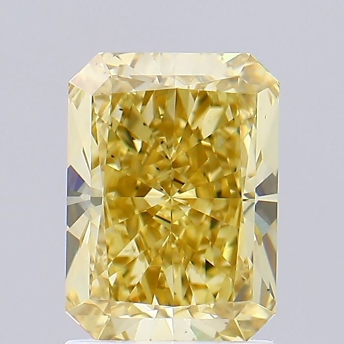 Loose Diamond - RADIANT 1.55ct Fancy Intense Yellow SI1: Loose Diamond - RADIANT 1.55ct Fancy Intense Yellow SI1 Source: This is a real non-mined Diamond that has been grown in a lab Shape: RADIANT Carats: 1.55 Color: Fancy Intense Yellow Certification: IGI