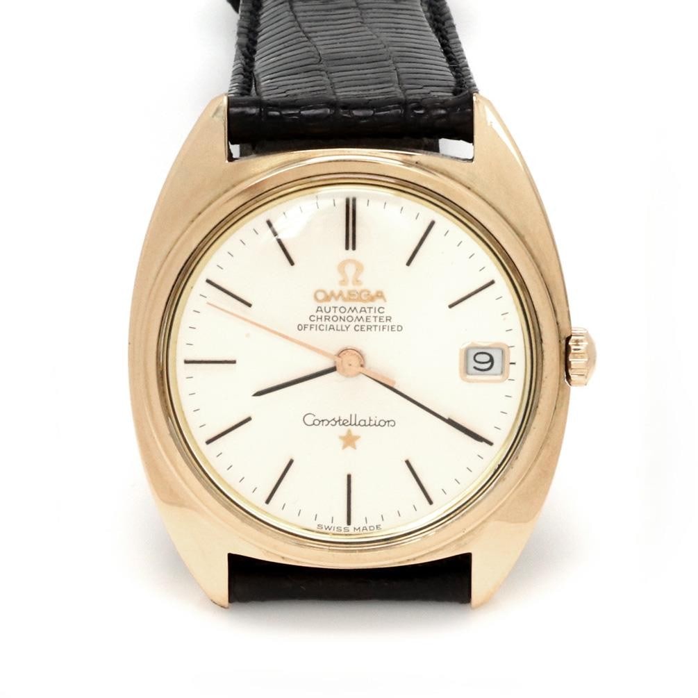 Omega Constellation Automatic 18k Rose Gold Vintage Watch Leather Band (1 of 5)