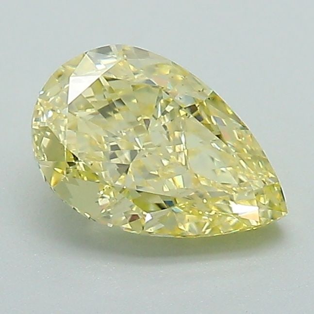 Loose Diamond - PEAR 1.02ct Fancy Yellow VS2: Loose Diamond - PEAR 1.02ct Fancy Yellow VS2 Source: This is a real non-mined Diamond that has been grown in a lab Shape: PEAR Carats: 1.02 Color: Fancy Yellow Certification: IGI Video: