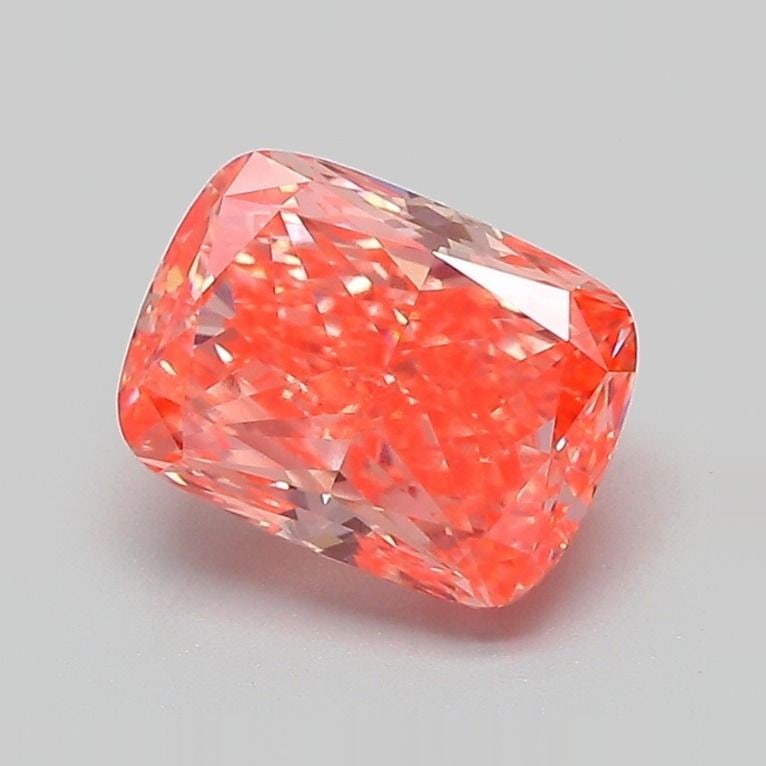 Loose Diamond - CUSHION MODIFIED 1.97ct Fancy Vivid Orange Pink VS1: Loose Diamond - CUSHION MODIFIED 1.97ct Fancy Vivid Orange Pink VS1 Source: This is a real non-mined Diamond that has been grown in a lab Shape: CUSHION MODIFIED Carats: 1.97 Color: Fancy Vivid Orange