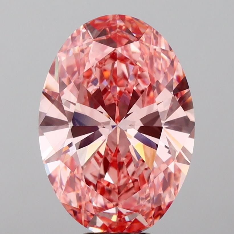 Loose Diamond - OVAL 7.74ct Fancy Vivid Pink VS1: Loose Diamond - OVAL 7.74ct Fancy Vivid Pink VS1 Source: This is a real non-mined Diamond that has been grown in a lab Shape: OVAL Carats: 7.74 Color: Fancy Vivid Pink Certification: IGI Video: