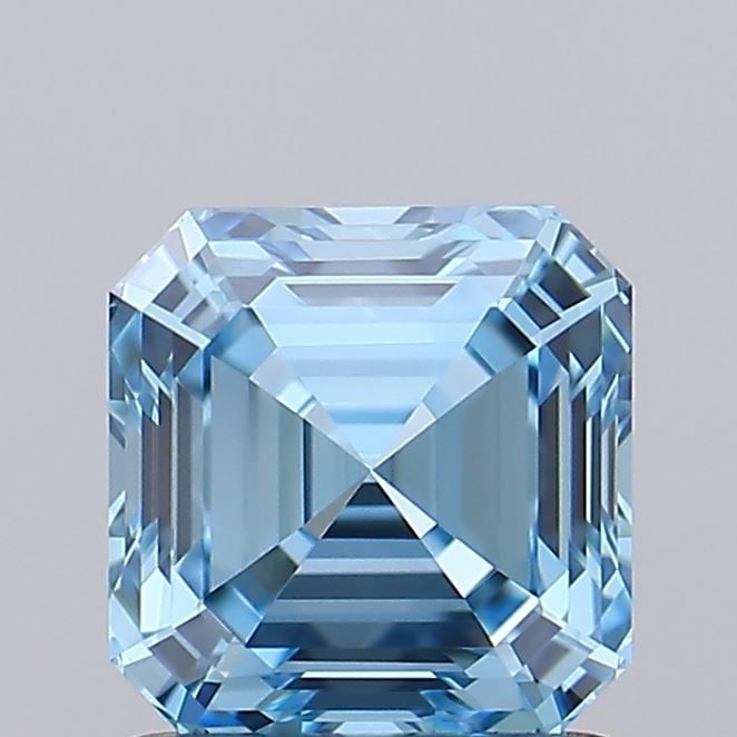 Loose Diamond - ASSCHER 1.12ct Fancy Vivid Blue VVS1: Loose Diamond - ASSCHER 1.12ct Fancy Vivid Blue VVS1 Source: This is a real non-mined Diamond that has been grown in a lab Shape: ASSCHER Carats: 1.12 Color: Fancy Vivid Blue Certification: IGI Video: