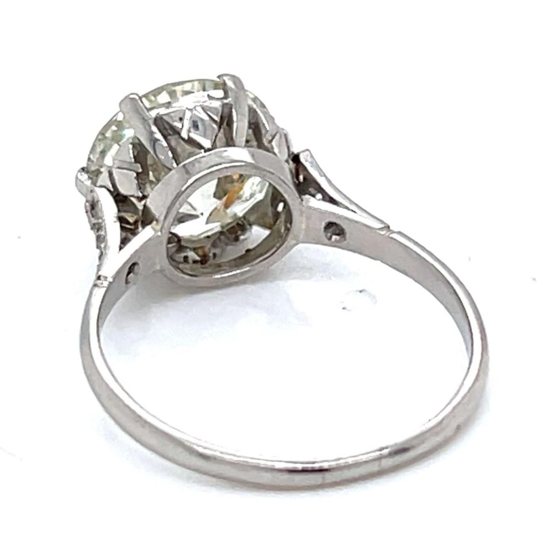 Art Deco Platinum Ring with 3.52 Ct Diamond L Color I1 Clarity (1 of 4)