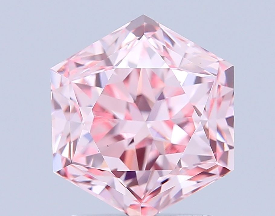 Loose Diamond - HEXAGONAL 2.49ct Fancy Pink VS1: Loose Diamond - HEXAGONAL 2.49ct Fancy Pink VS1 Source: This is a real non-mined Diamond that has been grown in a lab Shape: HEXAGONAL Carats: 2.49 Color: Fancy Pink Certification: IGI Video:
