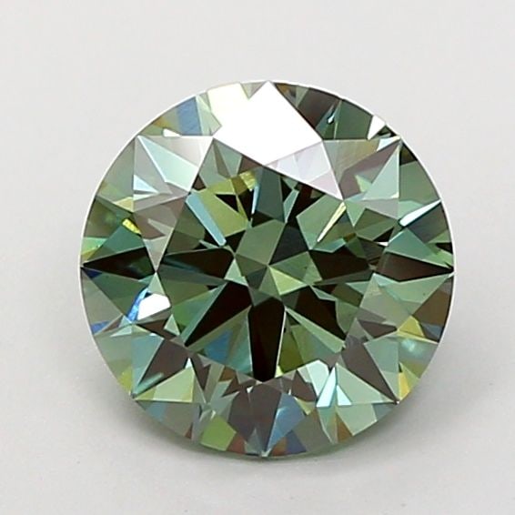 Ideal Loose Diamond - ROUND 2.09ct Fancy Vivid Green VVS2 (1 of 1)
