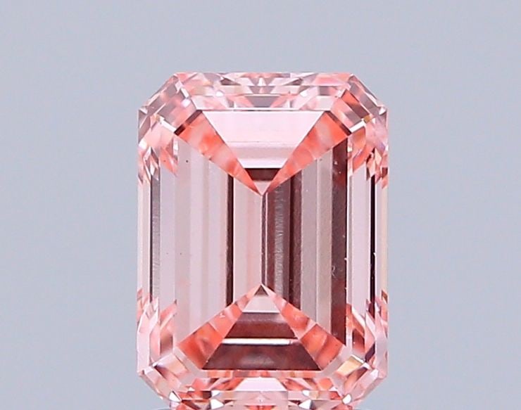 Loose Diamond - EMERALD 1.63ct Fancy Vivid Pink VS1: Loose Diamond - EMERALD 1.63ct Fancy Vivid Pink VS1 Source: This is a real non-mined Diamond that has been grown in a lab Shape: EMERALD Carats: 1.63 Color: Fancy Vivid Pink Certification: IGI Video: