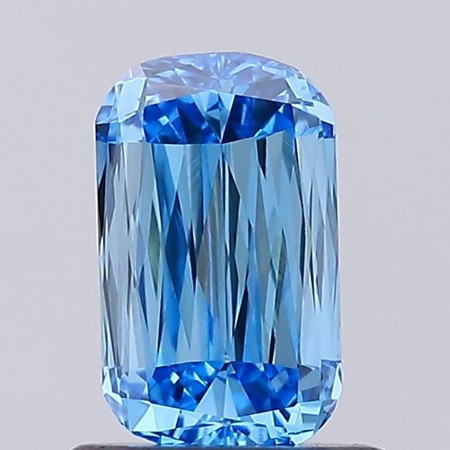 Loose Diamond - CUSHION 0.77ct Fancy Vivid Blue VS1: Loose Diamond - CUSHION 0.77ct Fancy Vivid Blue VS1 Source: This is a real non-mined Diamond that has been grown in a lab Shape: CUSHION Carats: 0.77 Color: Fancy Vivid Blue Certification: IGI Video: