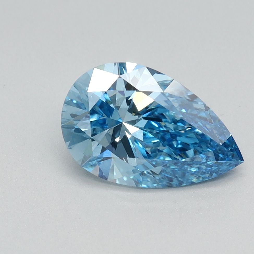 Loose Diamond - PEAR 1.0ct Fancy Vivid Blue VS1: Loose Diamond - PEAR 1.0ct Fancy Vivid Blue VS1 Source: This is a real non-mined Diamond that has been grown in a lab Shape: PEAR Carats: 1.0 Color: Fancy Vivid Blue Certification: IGI Video: