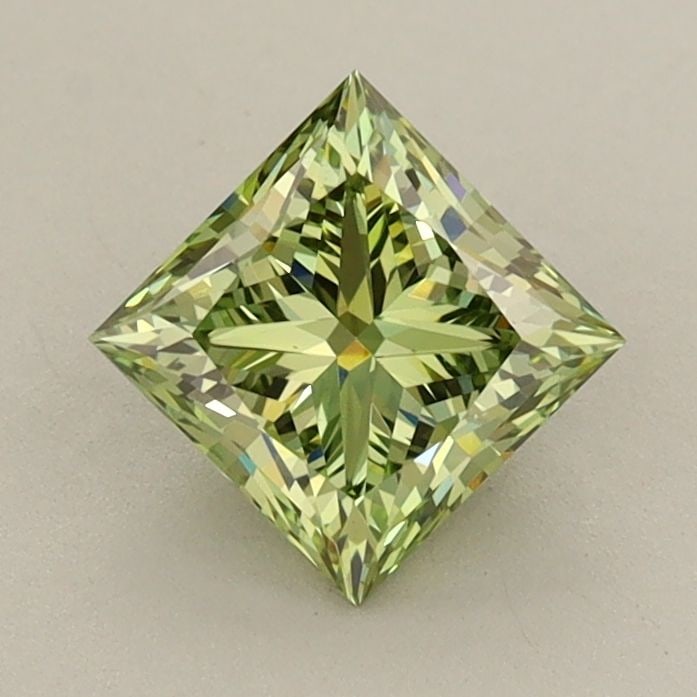 Loose Diamond - PRINCESS 1.02ct Fancy Vivid Green VS1: Loose Diamond - PRINCESS 1.02ct Fancy Vivid Green VS1 Source: This is a real non-mined Diamond that has been grown in a lab Shape: PRINCESS Carats: 1.02 Color: Fancy Vivid Green Certification: IGI Vid