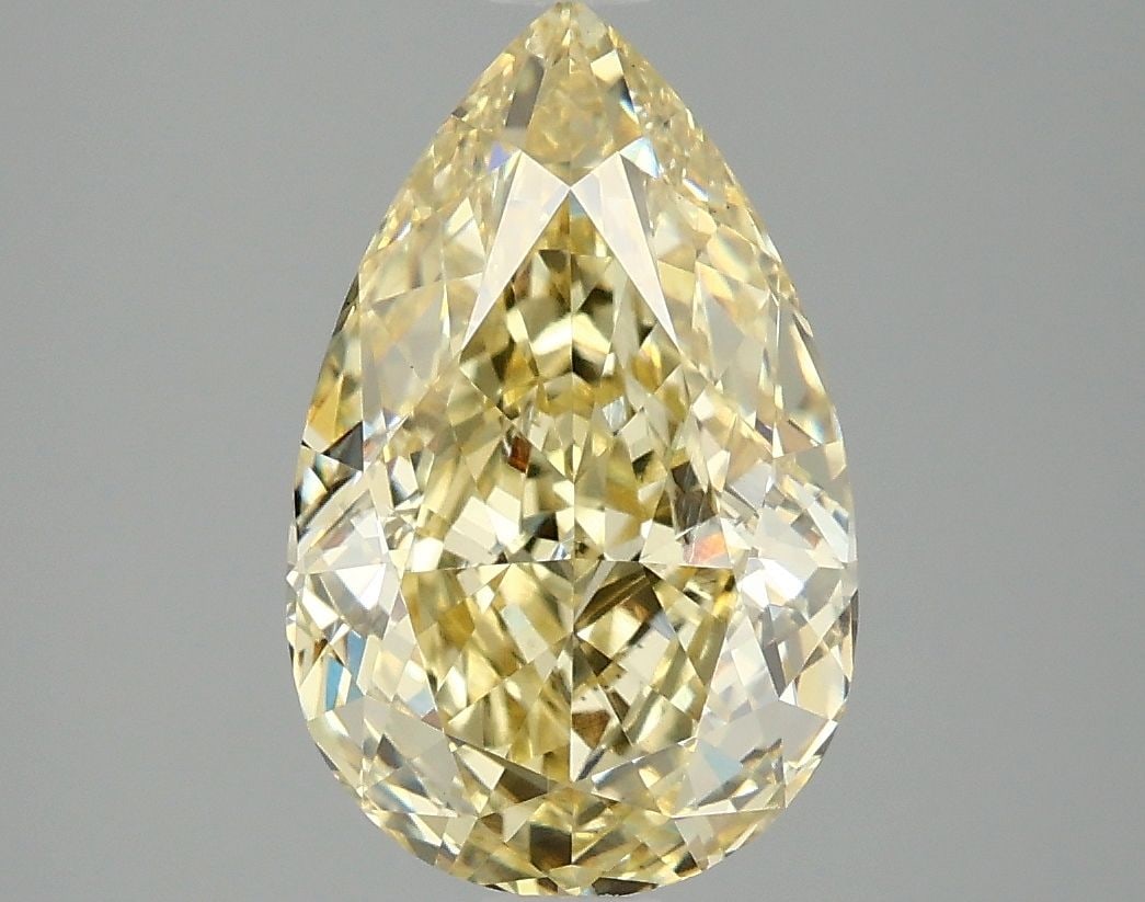 Loose Diamond - PEAR 3.1ct Fancy Intense Yellow VS1: Loose Diamond - PEAR 3.1ct Fancy Intense Yellow VS1 Source: This is a real non-mined Diamond that has been grown in a lab Shape: PEAR Carats: 3.1 Color: Fancy Intense Yellow Certification: IGI Video: