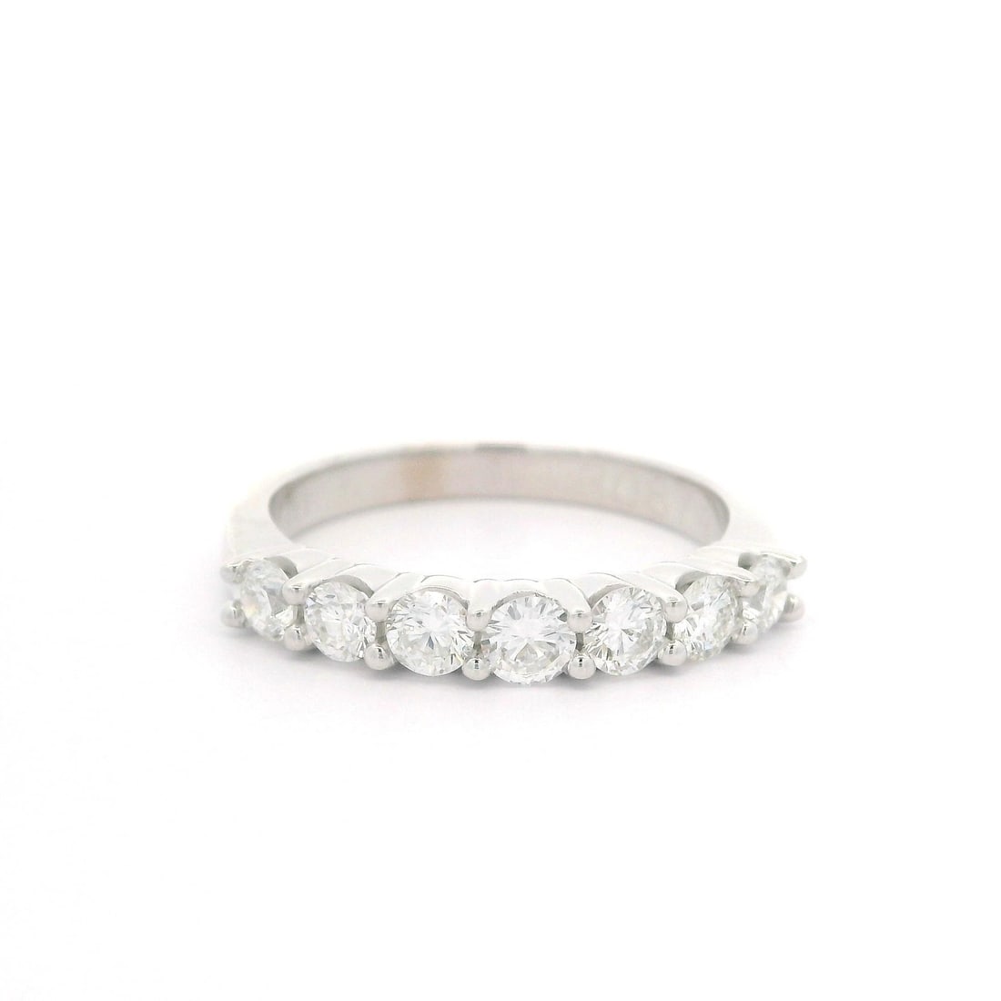 18k White Gold 7 Stone 0.75ctw Diamond Band Ring (1 of 11)