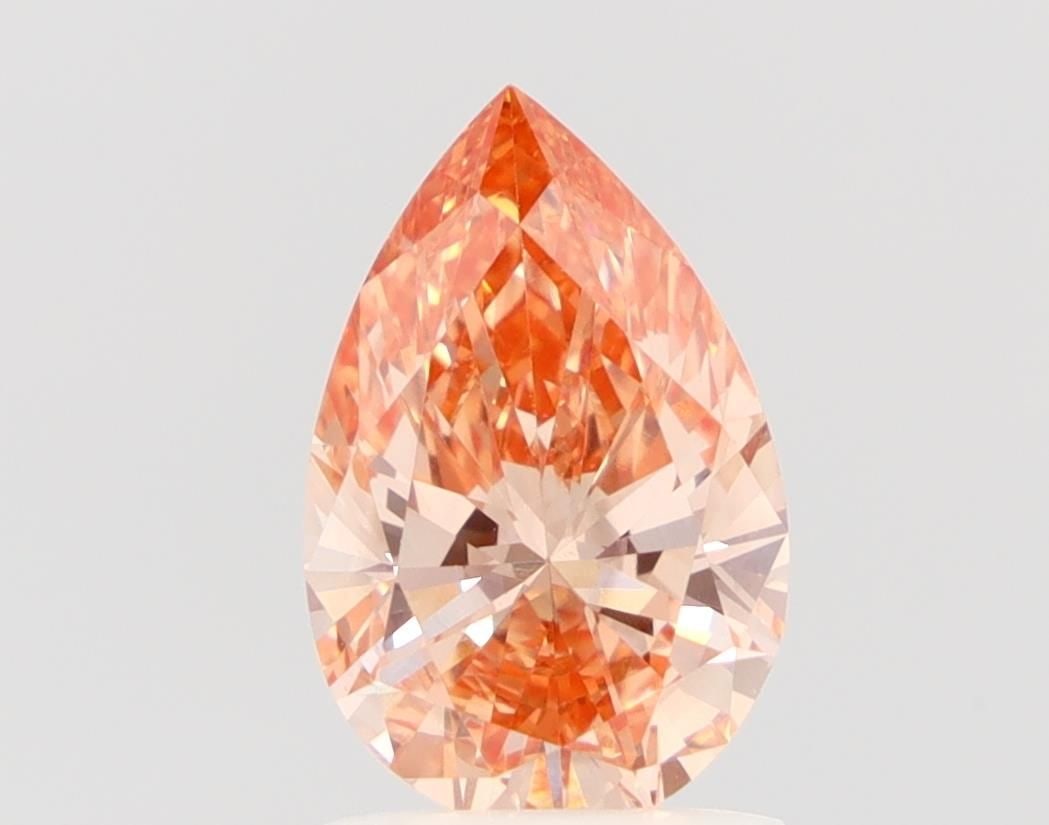 Loose Diamond - PEAR 1.36ct Fancy Orange VVS2: Loose Diamond - PEAR 1.36ct Fancy Orange VVS2 Source: This is a real non-mined Diamond that has been grown in a lab Shape: PEAR Carats: 1.36 Color: Fancy Orange Certification: NONE Video: