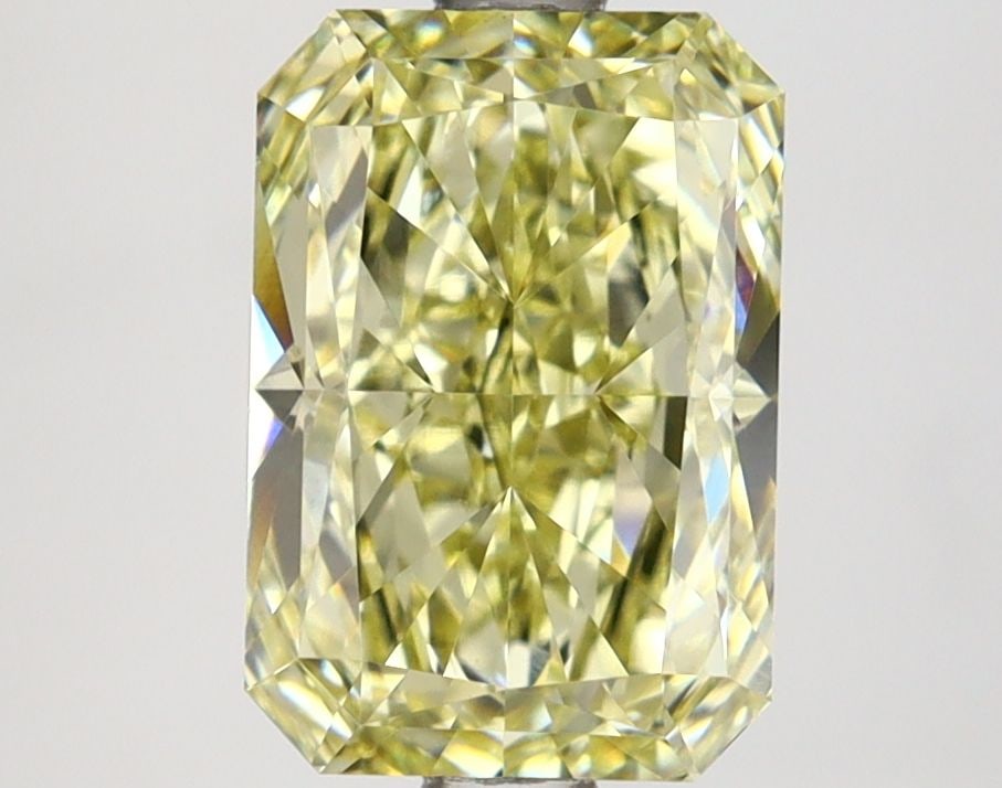 Loose Diamond - RADIANT 2.55ct Fancy Yellow VVS2: Loose Diamond - RADIANT 2.55ct Fancy Yellow VVS2 Source: This is a real non-mined Diamond that has been grown in a lab Shape: RADIANT Carats: 2.55 Color: Fancy Yellow Certification: IGI Video: