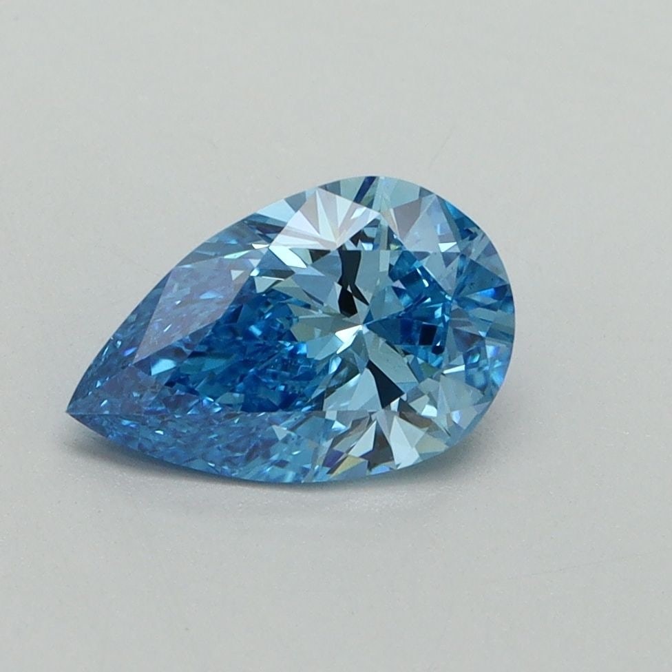 Loose Diamond - PEAR 1.02ct Fancy Vivid Blue VS1: Loose Diamond - PEAR 1.02ct Fancy Vivid Blue VS1 Source: This is a real non-mined Diamond that has been grown in a lab Shape: PEAR Carats: 1.02 Color: Fancy Vivid Blue Certification: IGI Video: