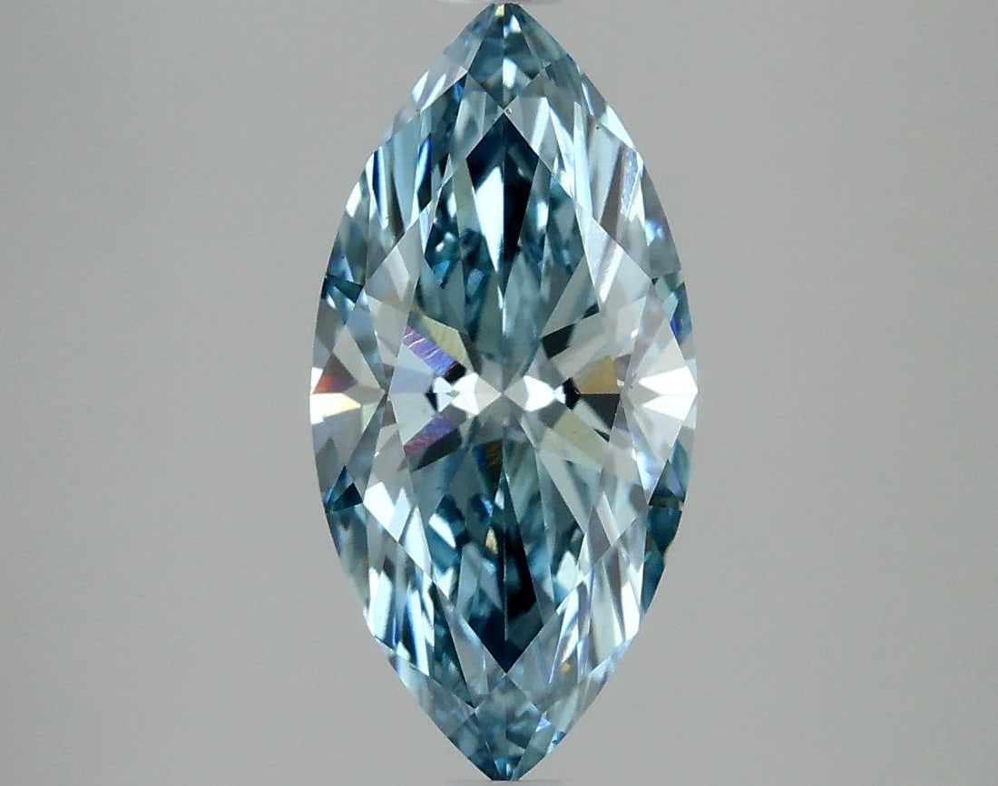 Loose Diamond - MARQUISE 2.15ct Fancy Vivid Blue VS1: Loose Diamond - MARQUISE 2.15ct Fancy Vivid Blue VS1 Source: This is a real non-mined Diamond that has been grown in a lab Shape: MARQUISE Carats: 2.15 Color: Fancy Vivid Blue Certification: IGI Video