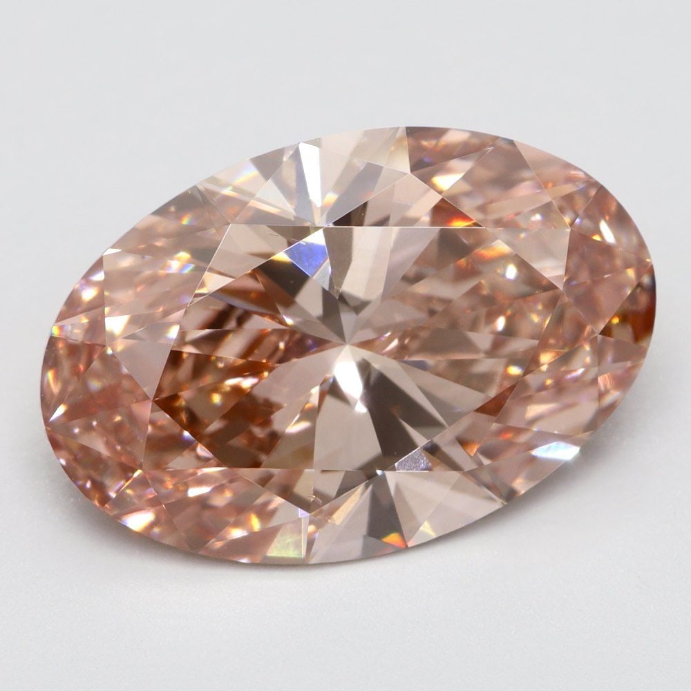 Loose Diamond - OVAL 4.51ct Fancy Vivid Brownish Pink VS1 (1 of 1)
