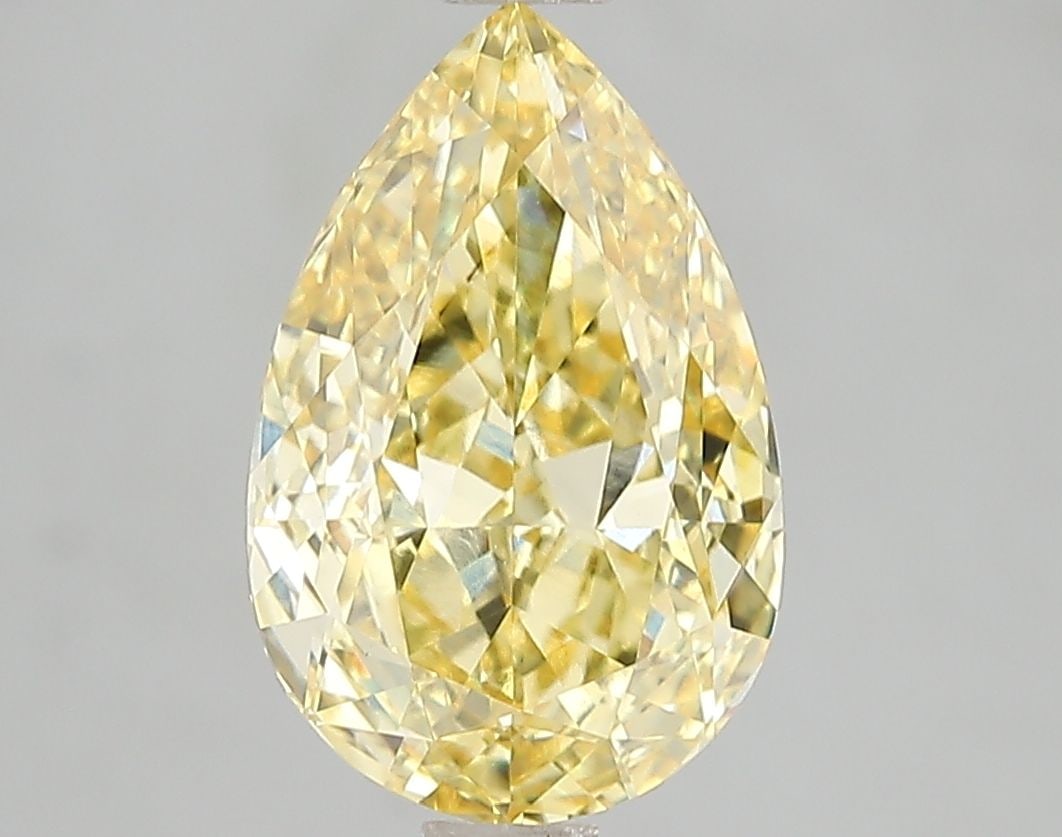 Loose Diamond - PEAR 3.02ct Fancy Vivid Yellow VS2: Loose Diamond - PEAR 3.02ct Fancy Vivid Yellow VS2 Source: This is a real non-mined Diamond that has been grown in a lab Shape: PEAR Carats: 3.02 Color: Fancy Vivid Yellow Certification: IGI Video: