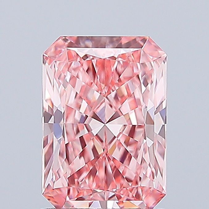 Loose Diamond - RADIANT 1.59ct Fancy Vivid Pink VVS2: Loose Diamond - RADIANT 1.59ct Fancy Vivid Pink VVS2 Source: This is a real non-mined Diamond that has been grown in a lab Shape: RADIANT Carats: 1.59 Color: Fancy Vivid Pink Certification: IGI Video: